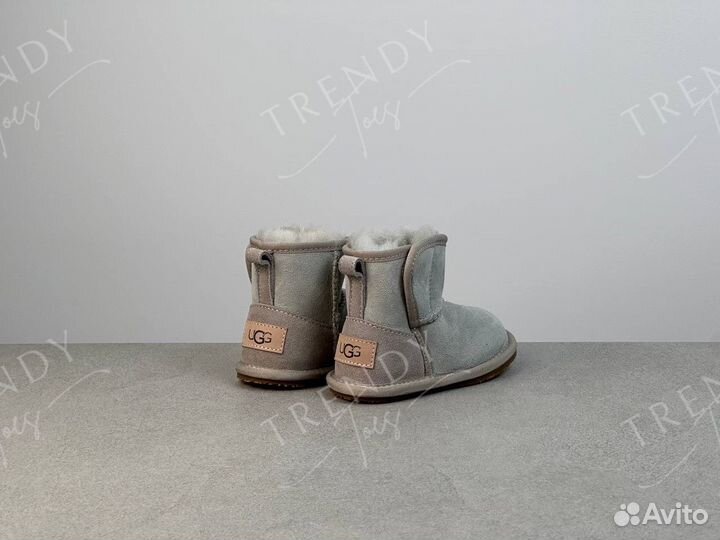 Угги mid детские серые замша UGG