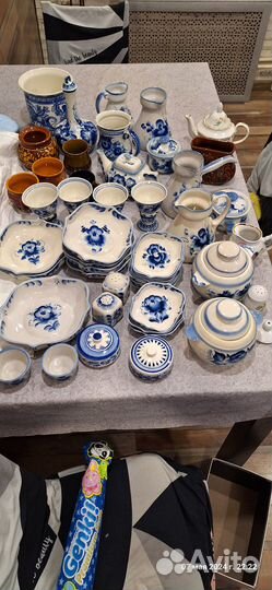 Сервиз Гжель 1858 г. рфз Ручная работа