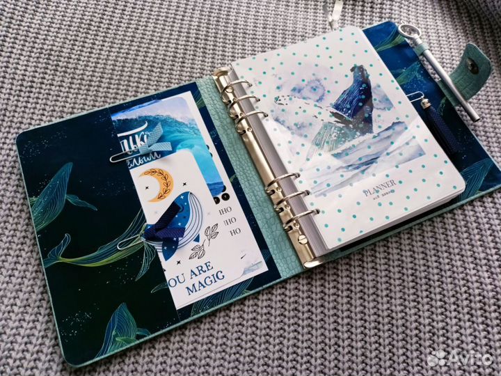 Ежедневник Киты ручная работа