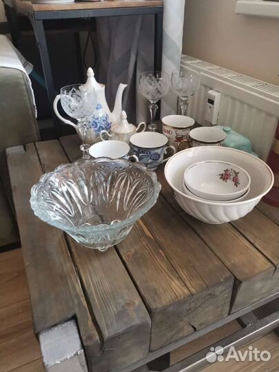 Ваза для фруктов / салатник хрусталь Химки, Сокол