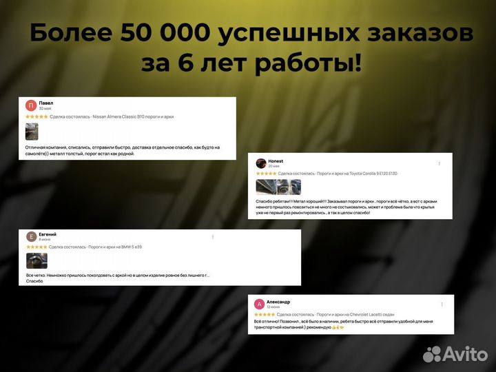 Ремонтные пороги и арки для Chevrolet Новый Оскол