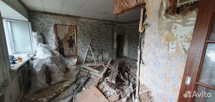 Любой демонтаж в квартирах и офисах. Снос домов