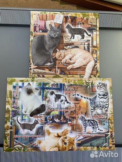 Марки кошки, собаки, космос