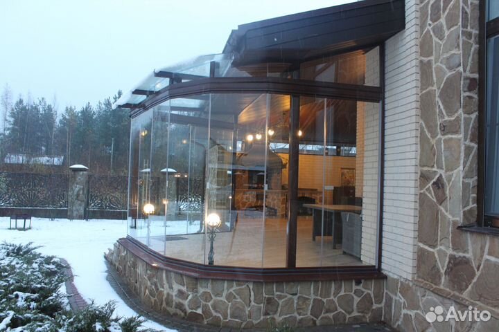 Безрамное остекление террас