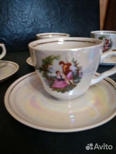 Чашка с блюдцем фарфор
