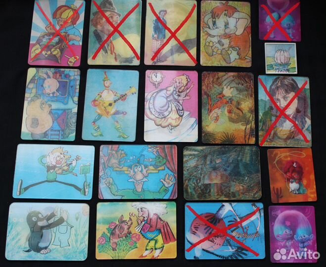 Переливающиеся пластиковые календарики СССР 11шт