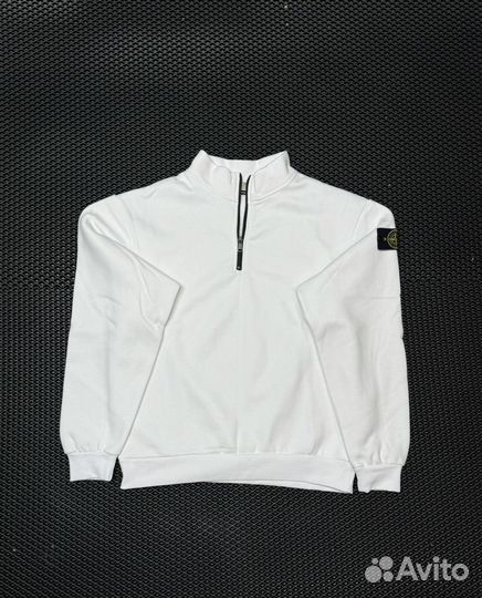 Кофта stone island white (Оригинал Легит)