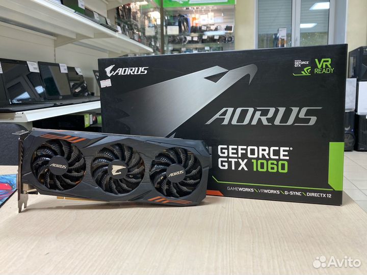 Видеокарта Gigabyte GV-N1060aorus-6GD 6gb