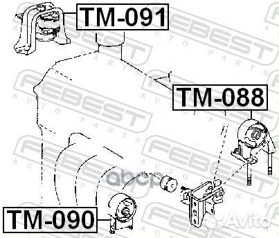 Подушка двс правая Toyota Yaris 01-05 TM091 Fe