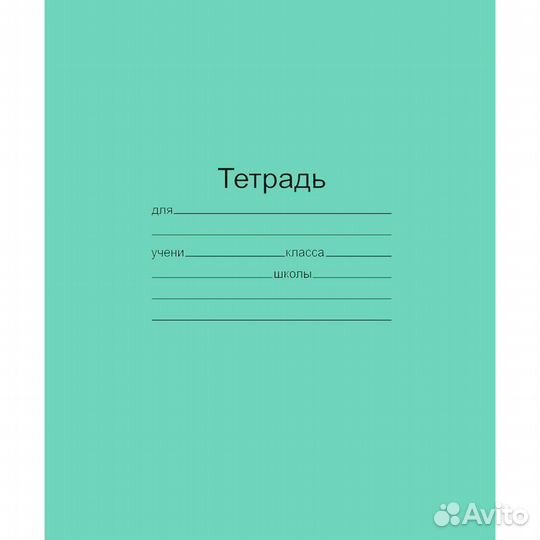 Тетрадь школьная зеленая Маяк Канц А5 18 листов в