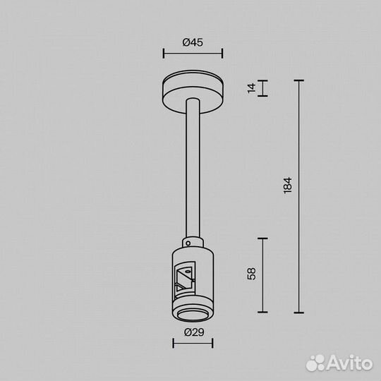 Подвес для трека Maytoni Accessories for tracks Flarity TRA156С-SL1-BS