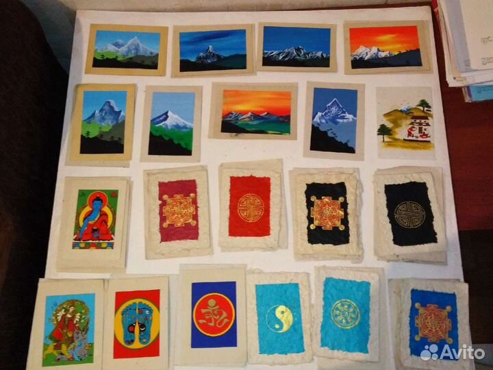 Открытки ручной работы из рисовой бумаги. Все сраз