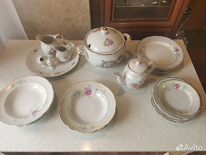 Столовый сервиз фарфор (СССР, Коростенський)
