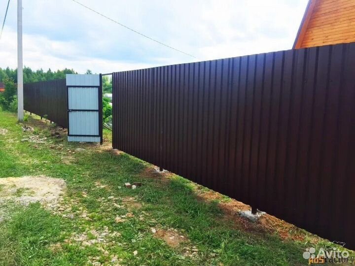 Установка монтаж забора и ворот