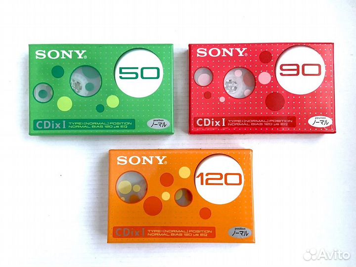 Кассеты набор 3 штуки Sony Cdix II - 50 90 и 120