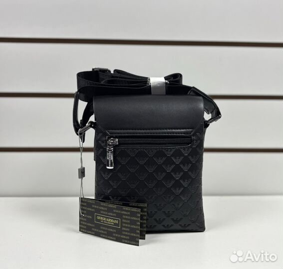 Giorgio armani сумка мужская черная