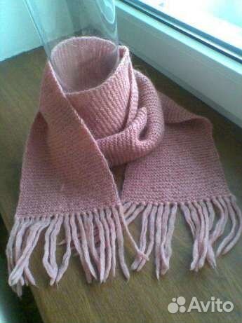 Настоящий шерстяной шарф и повязка на голову