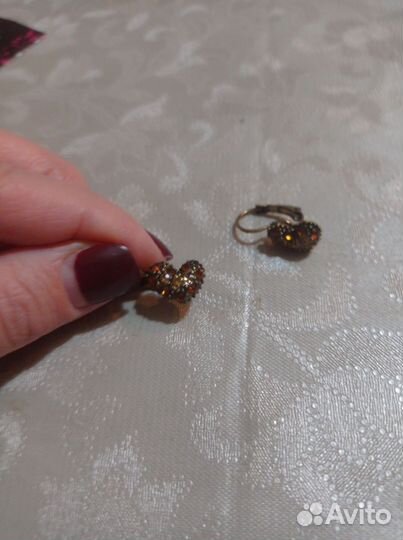 Серьги для девочки. Сердечки. Бижутерия