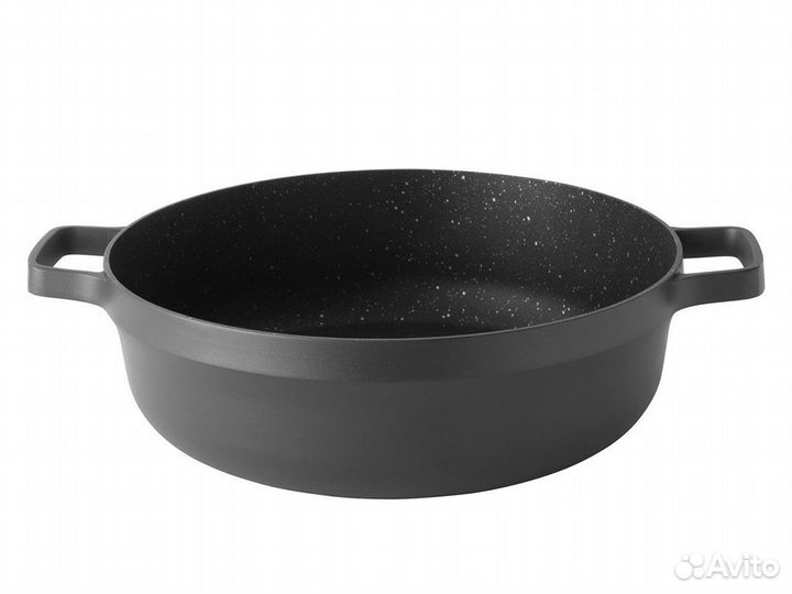 Сотейник со стеклянной крышкой с двумя ручками