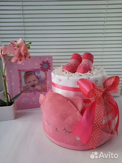 Торт из памперсов, подарок на выписку, на рождение