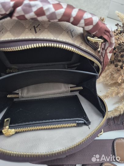 Сумка коричневая кросс-боди, женская / экокожа