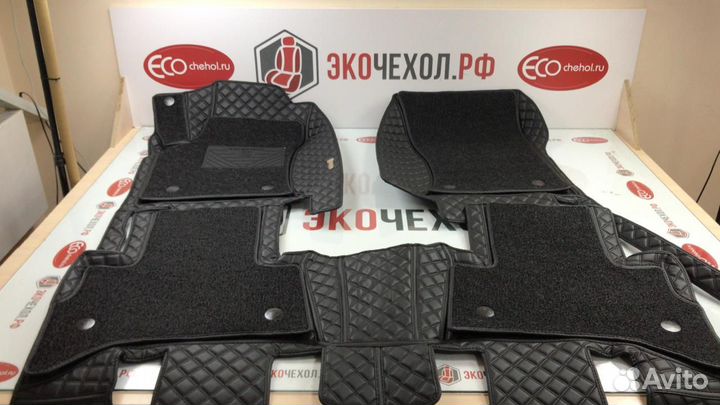 3D Коврики Toyota Land Cruiser из Экокожи