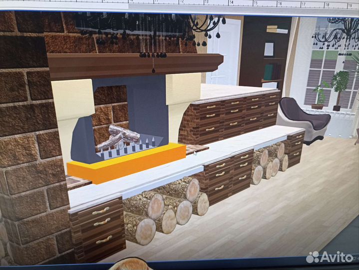 Расстановка мебели онлайн планировка, Зd виды