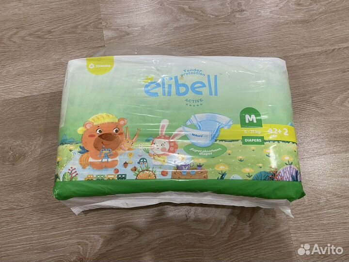 Подгузники Elibell М, 44шт