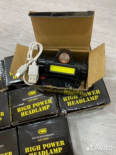 Подарок на 23 февраля налобный фонарь