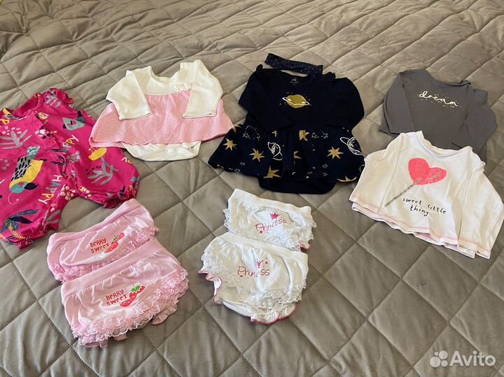 Пакет вещей на девочку 6-9 мес