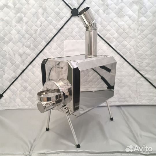 Печь дровяная для зимней палатки Турист на 25 л