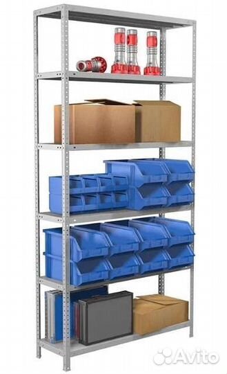 Металлический стеллаж 6 полок 100x40x195 см