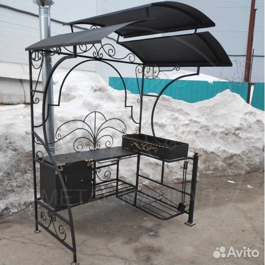 Мангал с крышей