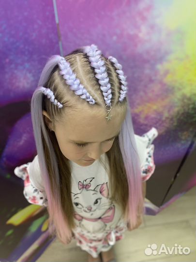 Афрокосы, зи-зи, брейды, прически детям