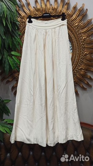 Юбка длинная 46-48 utergue шелк кремовый италия