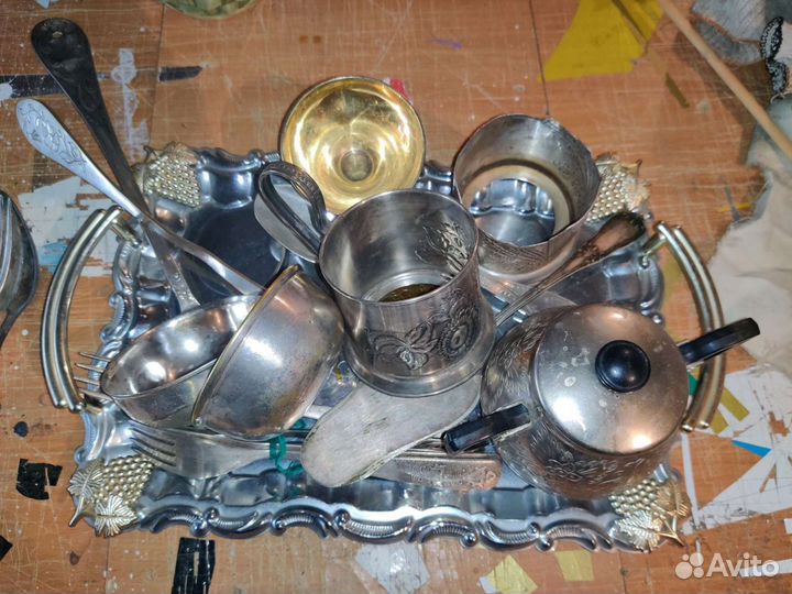 Мельхиор, серебро, посуда