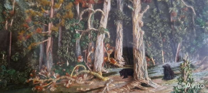 Картина вышыт. объёмная гладь, ленточная, на заказ