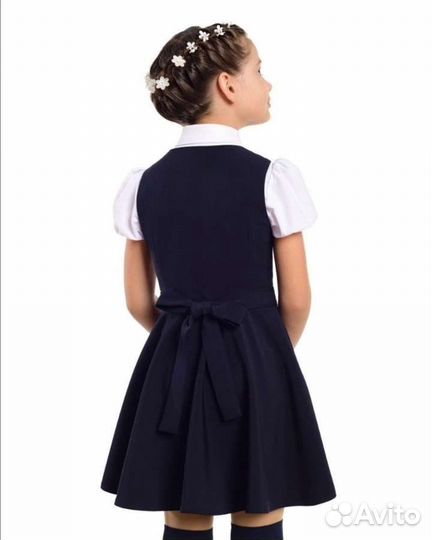 Школьная форма для девочки синяя новая 122-152