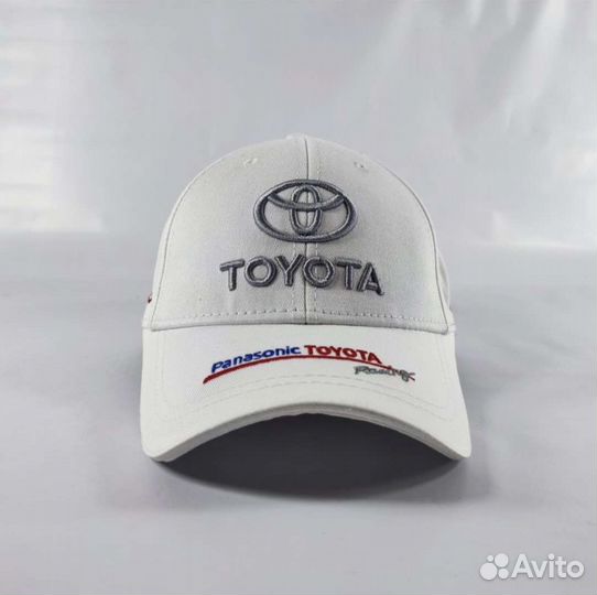 Бейсболка белая Toyota хлопок