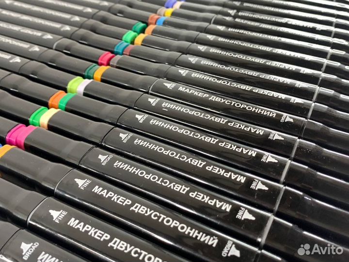 Набор двусторонних маркеров в сумке. 48 цветов