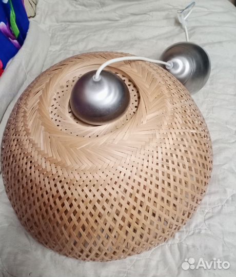 Абажур плетеный IKEA потолочный