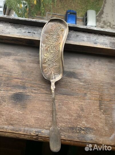 Лопатка для торта старинная серебрение