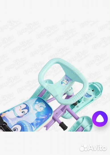 Снегокат с родительский ручкой