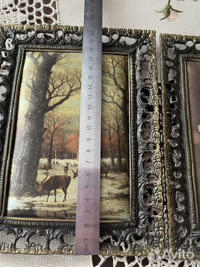 Картина шелкография в бронзе