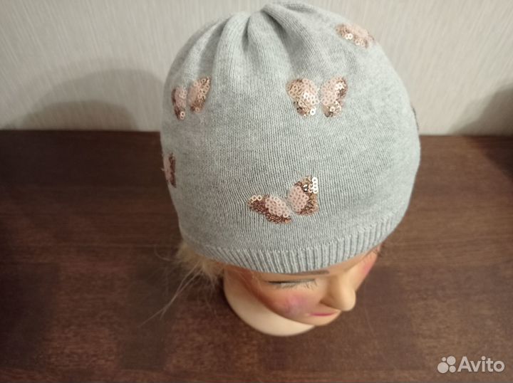 Шапочка для девочки, 52 размер