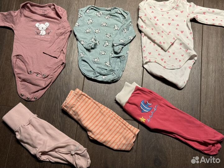 Пакет вещей на новорожденную 50,56,62 в роддом