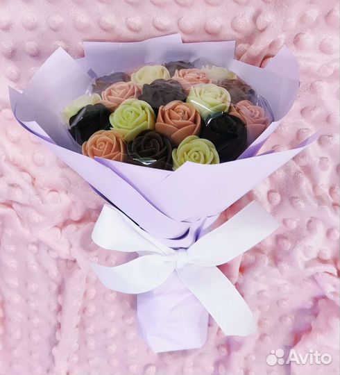 Шоколадные розы, съедобный букет