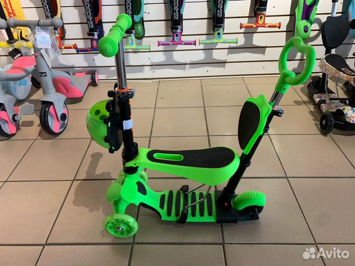 Самокат 5 в 1 божья коровка