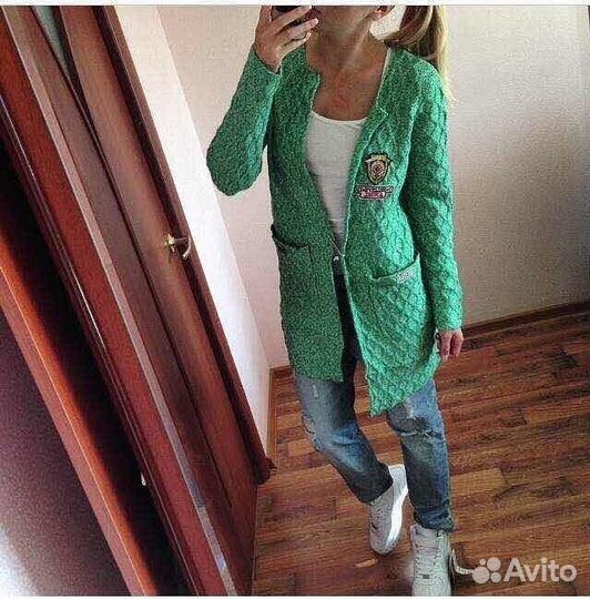 Тёплый вязаный кардиган