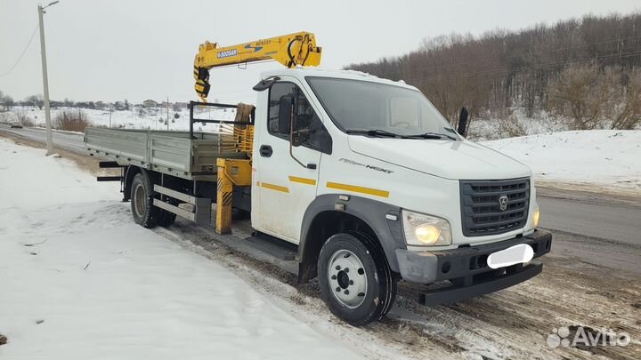 Бортовой грузовик ГАЗ ГАЗон Next C41R33 с КМУ Soosan, 2016